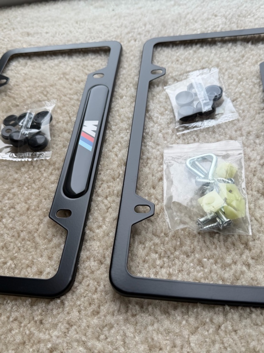 BMW M Logo Black License Plate Frames (Pair) - Picture 7 of 8
